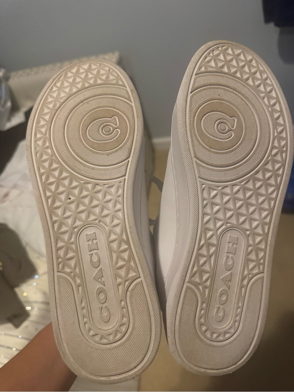 Coach White Leather Low-Top Sneakers - Picture 6 of 6